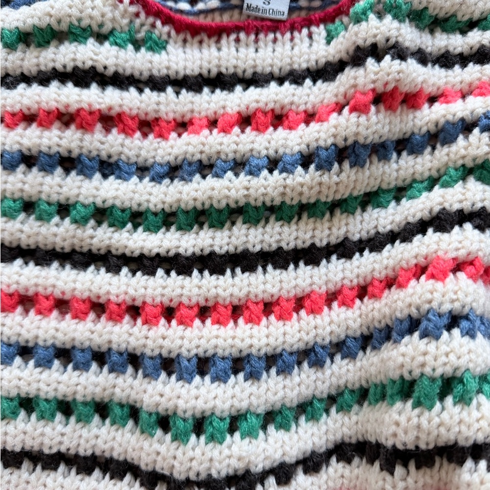 Multicolor Striped Knit Sweater
